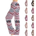 thumbnail image 1 of Lumtrix Christmas Pajamas For Women Casual Xmas Snowflakes Printed Pj Sleepwear Cute Lounge Elastic Waist Palazzo Pants Winter Pajamas Watermelon Red 2XL, 1 of 6