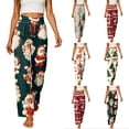 thumbnail image 1 of Lumtrix Christmas Pants Women Cute Funny Christmas Pattern Pajamas Casual Elastic Waist Pant Fall Pajama Red L, 1 of 6