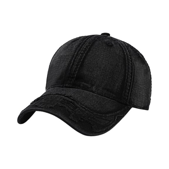 Lumtrix Classic Vintage Distressed Baseball Soft Caps Adjustable Strapback Retro Dad Hat For Women Men Black One Size