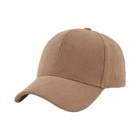 Lumtrix Corduroy Baseball For Women Men Adjustable Straps Vintage Low Solid Color Dad Hat Outdoor Travel Khaki One Size