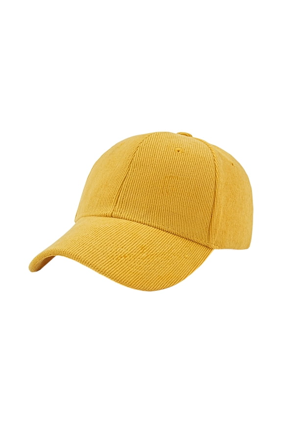 Corduroy Hat Low Solid Color Baseball Caps Sun Hat Vintage Adjustable Straps For Men And Women Sports Hat Ginger One Size