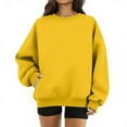 thumbnail image 1 of Lumtrix Crewneck Fall Sweatshirts for Women Trendy Womens Plain Long Sleeve Pullover Tops with Pockets Fashion 2026 Yellow L, 1 of 5
