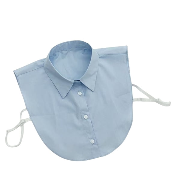 Lumtrix Fake Collar Detachable Blouse Half Shirts Faux Collar Fake Collar Lapel Shirt False Collar For Women Girls Blue One Size