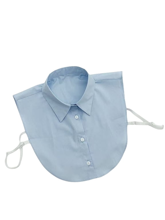 Fake Collar Shirts Blouse Half Shirt Collar for Women & Men Versatile Accessory Blue One Size
