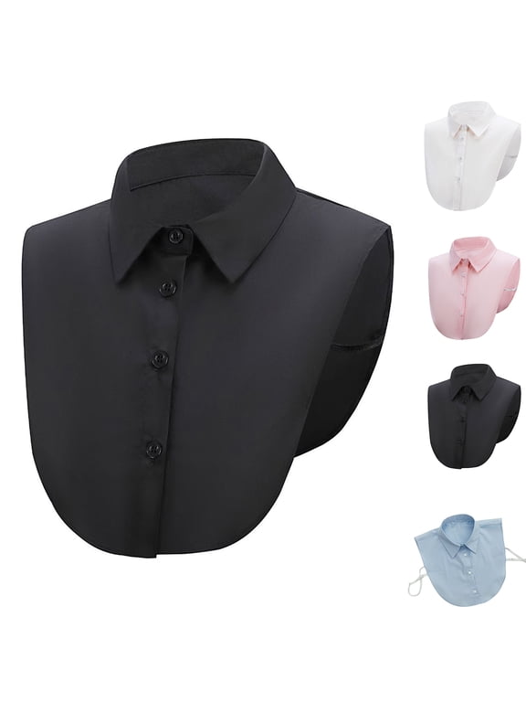 Fake Collar for Women Men Detachable Collar Blouse Half Shirts Front Faux Collar Accessory Blue One Size