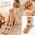 thumbnail image 1 of Lumtrix Fuzzy Socks For Women Men Cozy Winter Fluffy Slipper Socks Fall Soft Plush Warm Thick Socks For Sleeping, Lounge & Home Wear, Cute Thanksgiving Holiday Gifts D One Size, 1 of 5