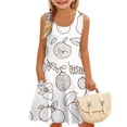 thumbnail image 1 of Lumtrix Girls Cute Paintable Doodle Colour Dress Summer Sleeveless A-Line Casual Beach Sundress with Pockets for 3-14 Years Black 140, 1 of 8