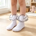 thumbnail image 1 of Lumtrix Girls Ruffle Socks Toddler Double Lace Frilly Socks Dress Socks Sock For Little Kids Black L, 1 of 4