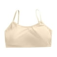 thumbnail image 1 of Lumtrix Girls' Training Bra - Undershirts Toddler Camisole Adjustable Straps Cami Dance Tank Tops for 5-15 Years Beige One Size, 1 of 2