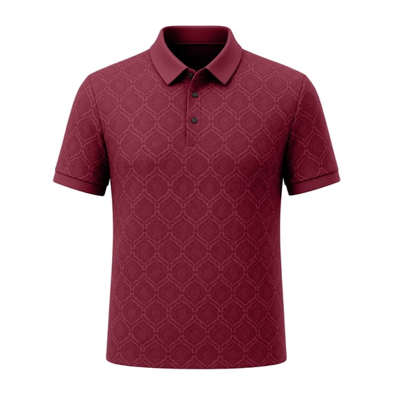 Lumtrix Golf Polo Shirt For Men Moisture Wicking Golf Shirts Performance Quick-Dry Short Sleeve Work Casual Cooling Polo Shirts Red M