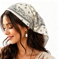 thumbnail image 1 of Lumtrix Hair Scarf Headband for Women Girls Non Slip Print Elastic Boho Scarf Bandana White One Size, 1 of 4