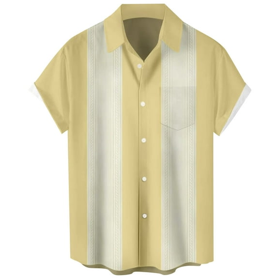 Lumtrix Hawaiian Shirt for Men Tropical Loose Fit Shirt Short Sleeve Casual Button Down Tie Dye Print Shirts with Pocket Yellow 3XL