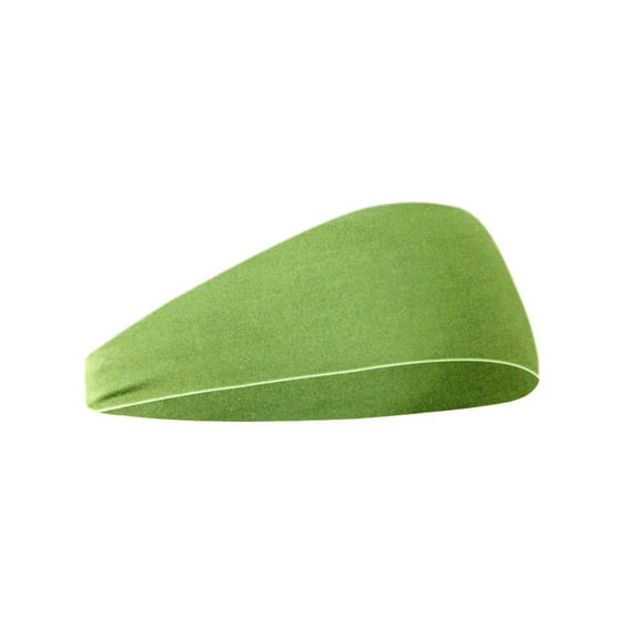 Lumtrix Headbands for Men & Women Plain Stretchy Sweat Hairband Sport Running Cycling Wide Sweatband Green One Size