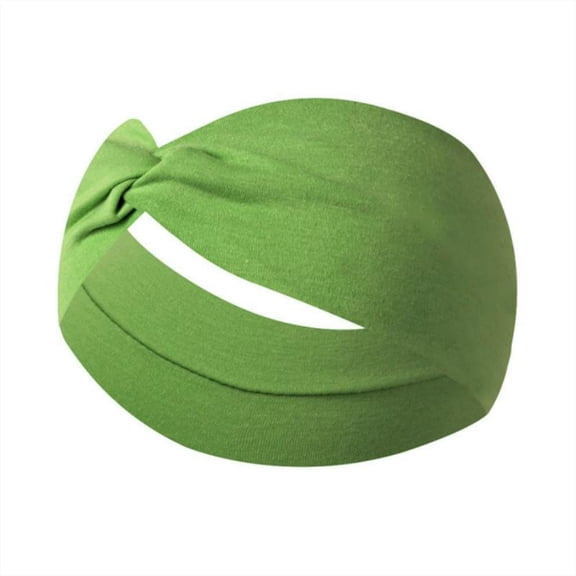 Lumtrix Headbands for Women Men Boho Elastic Wrap Fashion Knot Hair Accessories Solid Color Sweatbands Army Green One Size