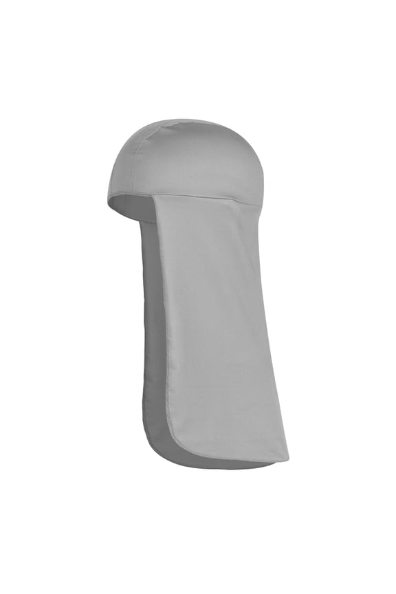 Helmet Liner with Neck Mask Cooling Skull Cap Sweat Wicking Cap with Tail Sun Cycling Running Neck Protection Hat Light Gray one size
