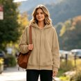 thumbnail image 1 of Lumtrix Hoodies For Women Zip Up Oversized Sweatshirt Fall Winter Casual Zipper Lightweight Cute Track Jackets With Pockets Camel XL, 1 of 5