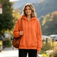 thumbnail image 1 of Lumtrix Hoodies For Women Zip Up Oversized Sweatshirt Fall Winter Casual Zipper Lightweight Cute Track Jackets With Pockets Saffron M, 1 of 5