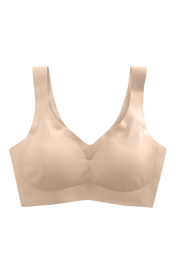 Jelly Bra for Womens Wirefree Seamless Soft Comfort Full Coverage Push Up Wireless Bras Complexion 32