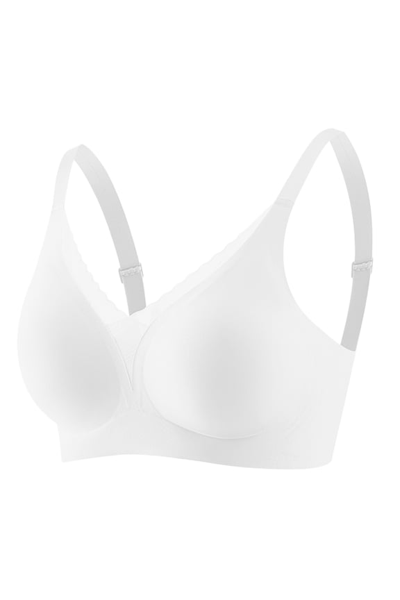 Jelly Bras for Women Seamless Powerful Push Up Wireless Bra Full-Figure Lift Anti Sagging Posture Correcting Bras Champagne 38