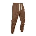 thumbnail image 1 of Lumtrix Jogger Sweatpants for Men Drawstring Cuffed Sweatpants Fall Winter Jogging Pants with Pockets Coffee XL, 1 of 7