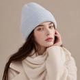 thumbnail image 1 of Lumtrix Knit Beanie for Men Women Cuffed Rib Warm Winter Hat Skull Caps Soft Classic Solid Color Daily Cap Unisex Light Blue One Size, 1 of 4