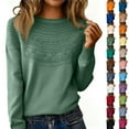 thumbnail image 1 of Lumtrix Knit Sweater for Women Long Sleeve Crew Neck Cute Sweaters Dressy Causal Loose Warm Soft Cozy Hollow Tunic Fall Winter Crochet Pullover Royal Blue L, 1 of 6