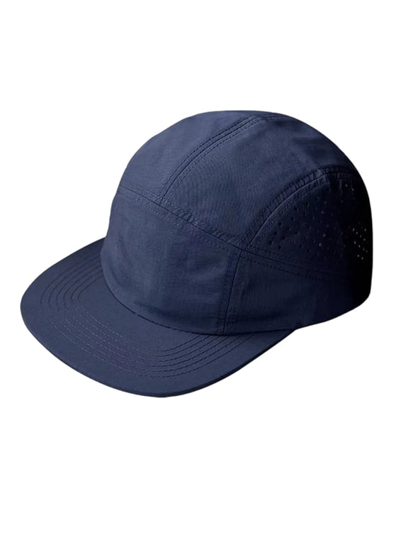 Lightweight Baseball Caps Casual 5 Panel Hats Breathable Mesh Dad Hats for Men Women Navy One Size