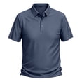 thumbnail image 1 of Lumtrix Men'S Shirts Beer Belly Short, 2026 New Short Sleeve Stretchy Polo Shirts, Summer Casual Quick Dry Workout Top Dark Blue L, 1 of 4