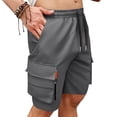 thumbnail image 1 of Lumtrix Men'S Shorts Casual Stretch Classic Drawstring Elastic Waist Summer Work Short With Multi Pockets Gray 2XL, 1 of 3