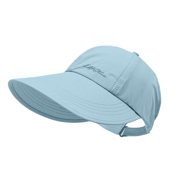 Lumtrix Men Women Sun Protection Baseball Hat Quick-Dry Wide Brim Visor Hat Adjustable Ponytail Cap Sky Blue