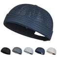 thumbnail image 1 of Lumtrix Men's Breathable Brimless Hat Summer Mesh Cooling Skull Cap Adjustable Docker Hat Lightweight Beanie Light Gray, 1 of 8