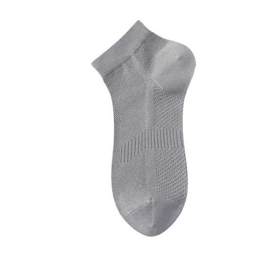 Lumtrix Men's Mesh Socks Breathable Thin Low Cut Socks for Summer Casual Office Daily Wear Gray One Size
