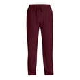 thumbnail image 1 of Lumtrix Men's Pajama Pants Soft Lounge Sleep Pants with Pockets & Drawstring Sleepwear Button Fly Bottoms Wine XL, 1 of 4