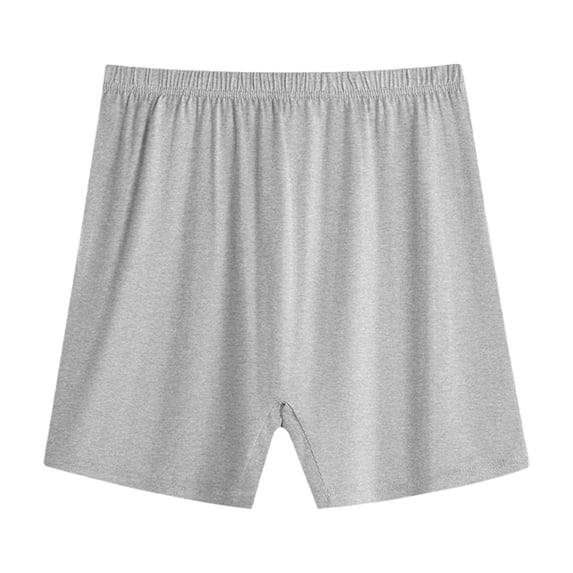 Lumtrix Mens Big And Tall Elastic Boxers Underwear Soft Lightweight Breathable Loose Fit Shorts Light Gray 4XL