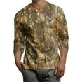 thumbnail image 1 of Lumtrix Mens Camouflage Henley Shirts 3/4 Sleeve Sleeve Camo Sport Summer Beach Casual Fitted Soft T-Shirt Camel 3XL, 1 of 6