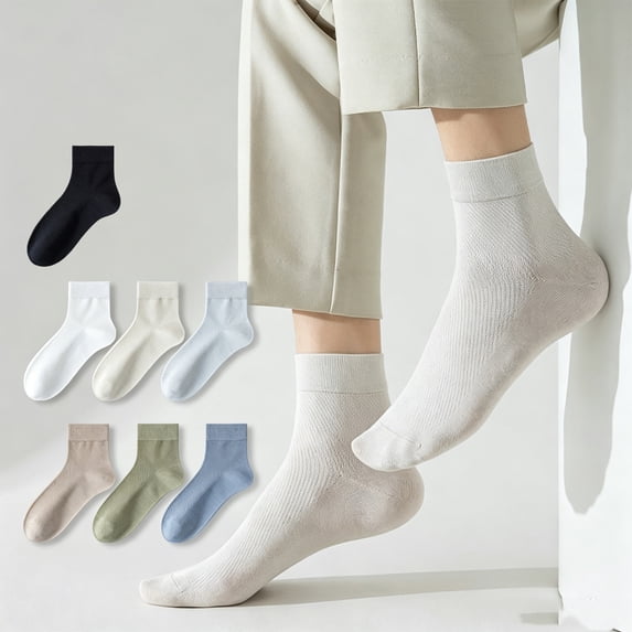 Lumtrix Mens Cotton Ankle Socks, Lightweight Wicking Breathable Socks Summer Fall Thin Mesh Socks Black One Size