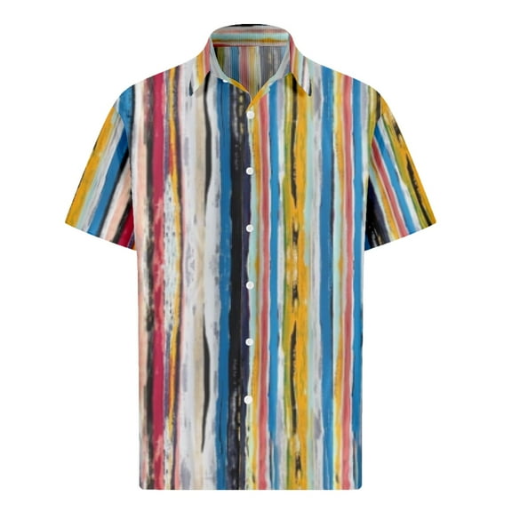 Lumtrix Mens Funky Hawaiian Bowling Shirts Holiday Theme Shirt Button Down Shirts Big and Tall Guayabera Camp Shirt Multicolor 6XL