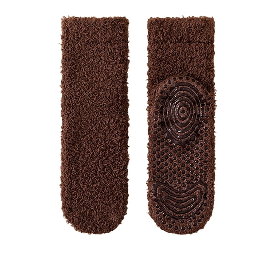 Lumtrix Mens Fuzzy Socks Fluffy Warm Slipper Socks Non Slip Grippy Thick House Socks For Winter, Gifts Coffee One Size