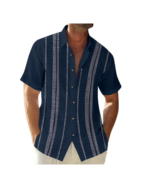 Mens Hawaiian Shirt Short Sleeve Button Down Shirts Tropical Tie Dye Gradient Summer Beach Shirt for Men Vacation Clothes Orange XL