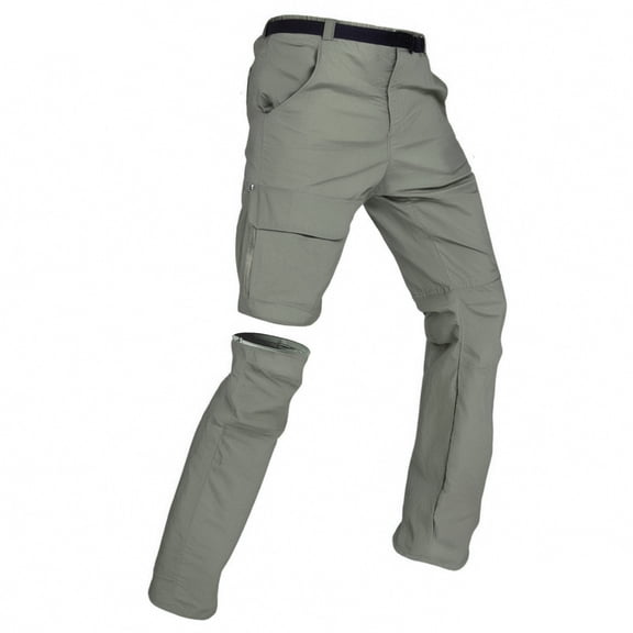 Lumtrix Mens Hiking Pants Stretch Convertible Tactical Cargo Pants Lightweight Quick Dry Outdoor Zip Off Pants With Pockets Army Green 2XL
