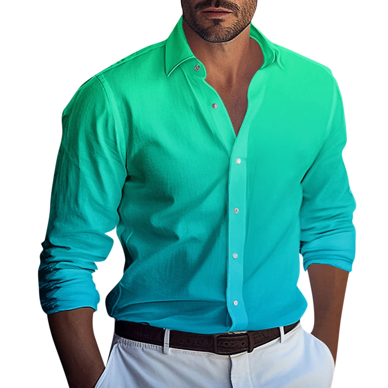 cyan dress shirt Lumtrix Mens Tie Dye Shirt Long Sleeve Dress Shirt Work Casual Slim-Fit  Formal Dress Shirt Business Casual Button Down Shirts Cyan XL