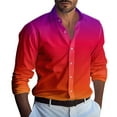 thumbnail image 1 of Lumtrix Mens Tie Dye Shirt Long Sleeve Dress Shirt Work Casual Slim-Fit Formal Dress Shirt Business Casual Button Down Shirts Watermelon Red 2XL, 1 of 5