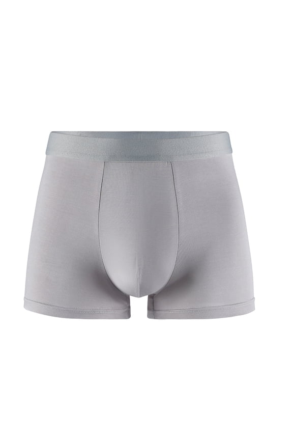 Mens Underwear Briefs With Pouch Polyester Soft Stretch Briefs Wicking Breathable Underwear For Men Long Leg Light Gray 3XL