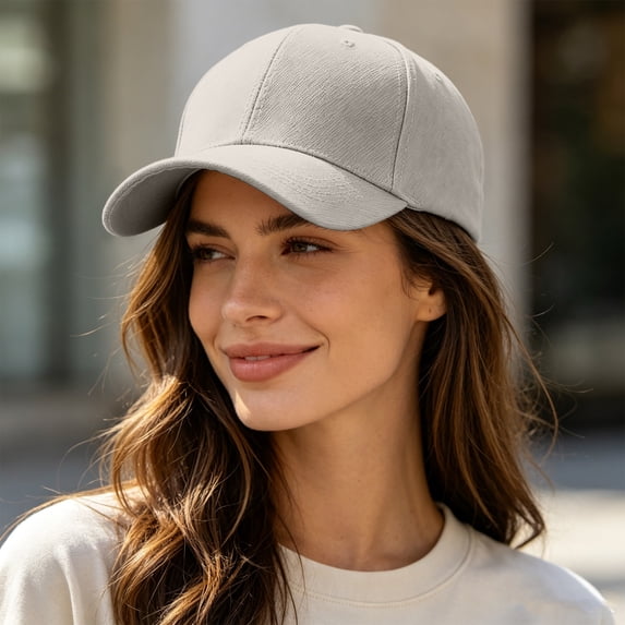 Lumtrix Mens and Womens 6 Panel Baseball Caps Breathable Mesh Hat for Workout, Running, Gym Beige One Size
