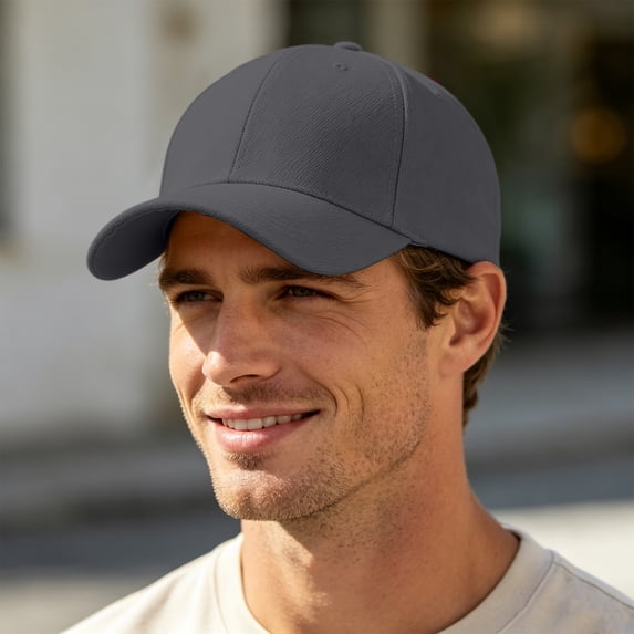Lumtrix Mens and Womens 6 Panel Baseball Caps Breathable Mesh Hat for Workout, Running, Gym Dark Gray One Size