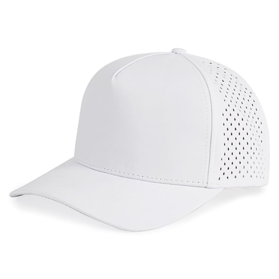 Lumtrix Mens and Womens Plain Baseball Caps Breathable Mesh Hat for Workout, Running, Gym White one size