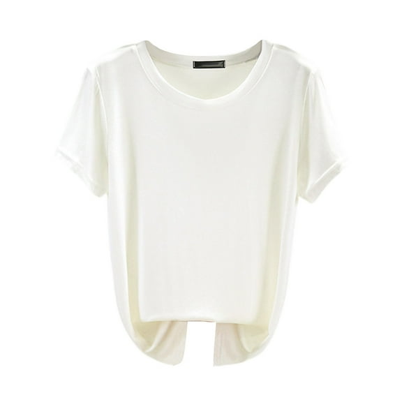 Lumtrix Modal T Shirt for Women Crew Neck Short Sleeve Solid Color Tops Soft Basic Tees Comfy Blouse Shirts Lounge Sleepshirts White XXL