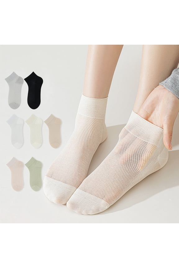 No Show Socks Womens Breathable Thin Ankle Socks Breathable Mesh Socks for Flats Office Work Light Green One Size