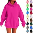 thumbnail image 1 of Lumtrix Oversized Hoodies for Women 2026 Fall Winter Long Sleeve Sweatshirts Clothing Y2K Cute Crewneck Pullover Fashion Tops with Pockets Red S, 1 of 5