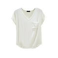 thumbnail image 1 of Lumtrix Pajama Tops Women Cap Short Sleeve Loose Fit Sleep Shirts Summer Casual Lightweight Breathable Lounge Blouse White XXL, 1 of 3